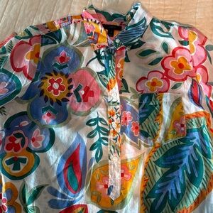 J. Crew Multicolor Floral long sleeve  Shirt. Size 8
